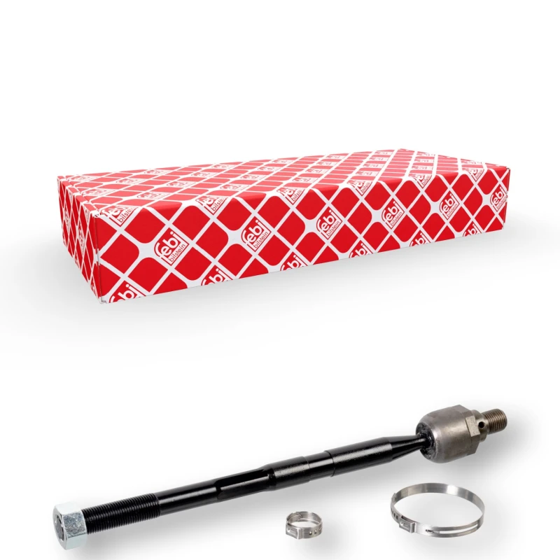 Image of FEBI BILSTEIN 44446 Inner Tie Rod Front Axle Right, with counter nut, with clamps Inner Tie Rod (51)