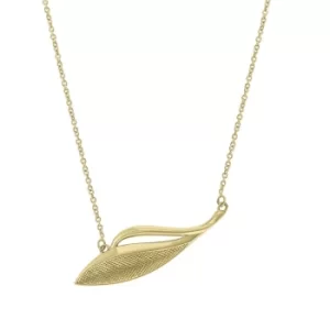 image of Ladies Sara Miller Kew 18Ct Gold Plated Leaf Necklace