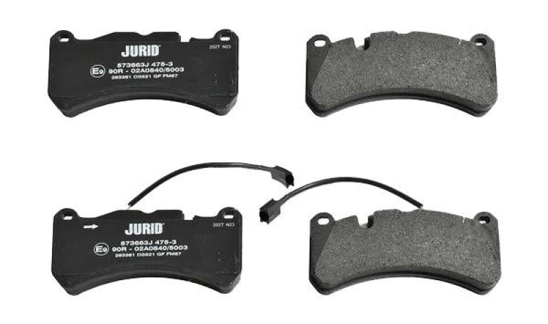 Image of JURID 573663J Brake pad set incl. wear warning contact Brake Pad Set,disc brake (402)