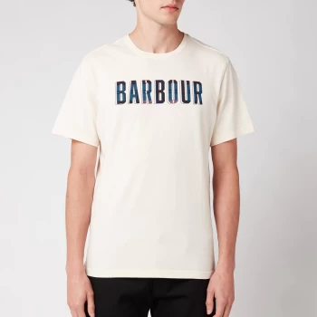 Image of Barbour Mens Lomand Logo T-Shirt - Antique White - L