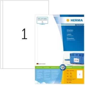 Permanent Labels PREMIUM A4 200x297mm 100 Sheets HERMA - n/a