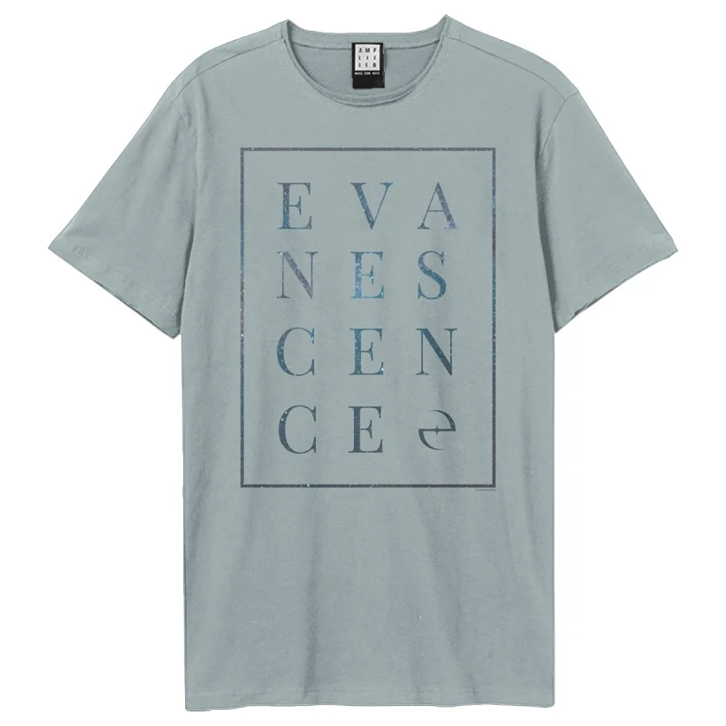 Image of Amplified Amplified Men Block Evanescence T-Shirt in Pale Blue Size: X-Small Pale Blue XS Male 5063703823937