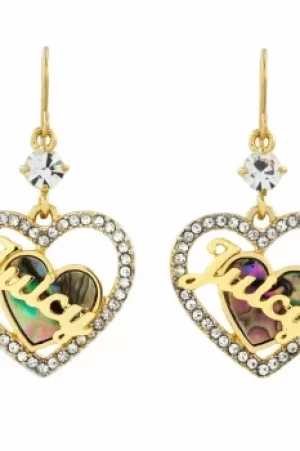 Image of Juicy Couture Jewellery Mother Of Pearl Heart Hoop Earrings JEWEL WJW864-710-U
