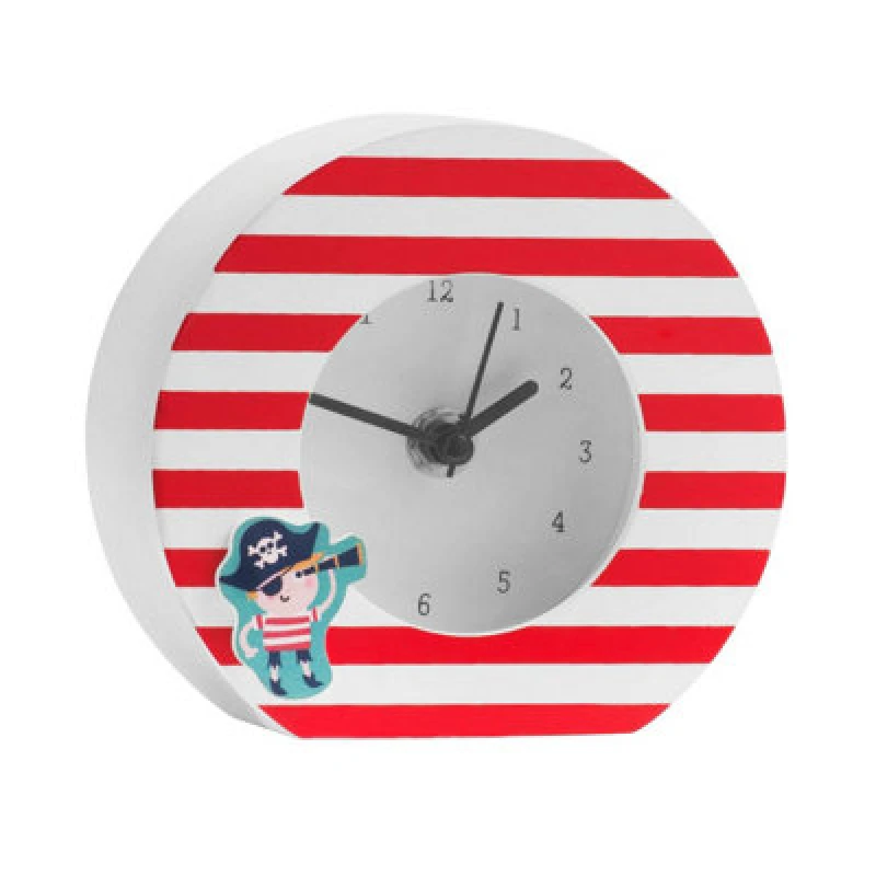 Image of Orsina Reliable Table Clock, Mdf Constructed Colourful Table Clock, Easy To Read Display Modern Table Clock