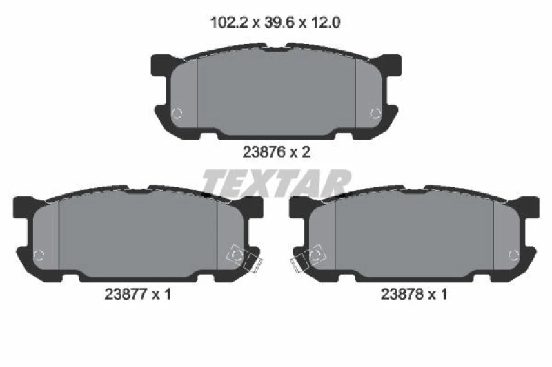 Image of Brake pad set TEXTAR 2387601