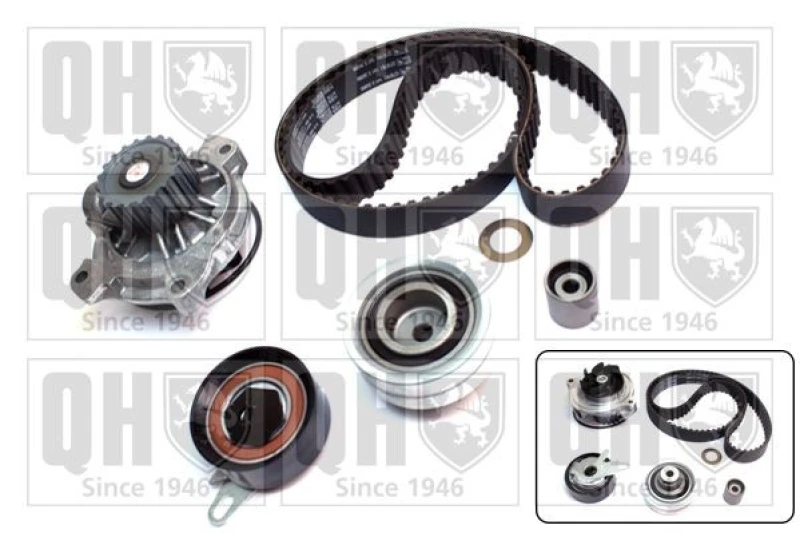 Image of QUINTON HAZELL Water pump and timing belt kit QUINTON HAZELL QBPK8001