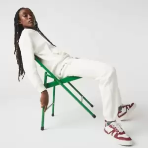 Image of Lacoste Womens Blended Cotton Jogging Pants Size 10 White