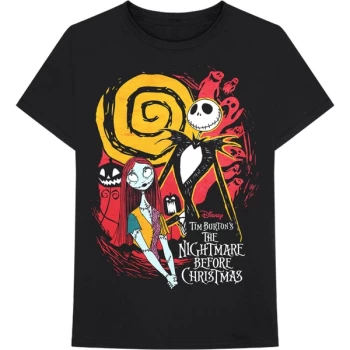 Image of Disney - The Nightmare Before Christmas Ghosts Unisex Medium T-Shirt - Black