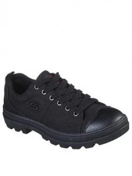 Image of Skechers Roadies True Roots Plimsolls - Black, Size 7, Women