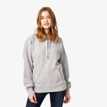 Jack Wills Lightly Logo Boyfriend Hoodie - Grey Marl