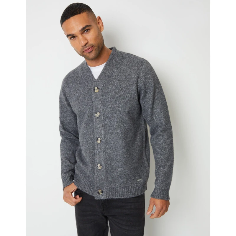 Image of Threadbare Dutch Cardigan Charcoal Marl male Small