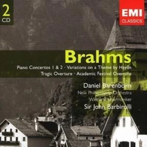 Image of Piano Concertos 1 and 2 Barenboim by Johannes Brahms CD Album