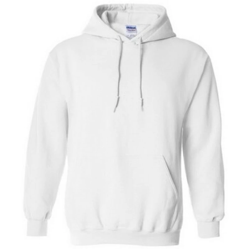 Image of Gildan Mens Heavy Blend Adult Hooded Sweatshirt Hoodie in White Size: Small White Male S