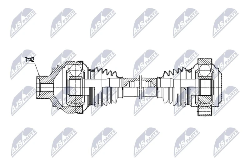 Image of NTY NPW-AU-079 Drive shaft Rear Axle Right Drive Shaft (13)