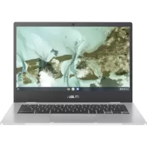 image of Asus CX1400 14" Chromebook Laptop - Silver