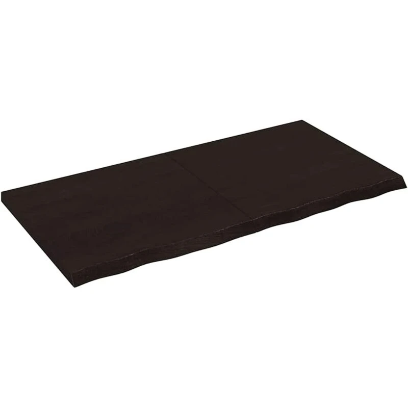 Image of Vidaxl Wall Shelf Dark Grey 120X60X4cm Treated Solid Wood Oak, Brown 363818