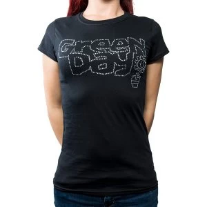 Image of Green Day - Flower Pot Womens Large T-Shirt - Black