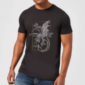 Harry Potter Hungarian Horntail Dragon Mens T-Shirt - Black - M