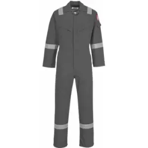 Image of Portwest FR50 Grey Sz 4XL Regular Flame Resistant Anti-Static Boiler Suit Coverall Overall