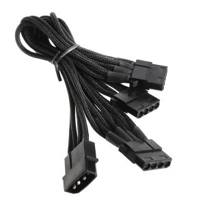 Image of BitFenix Alchemy Molex to 3 x Molex Extension Adaptor 55cm - Black