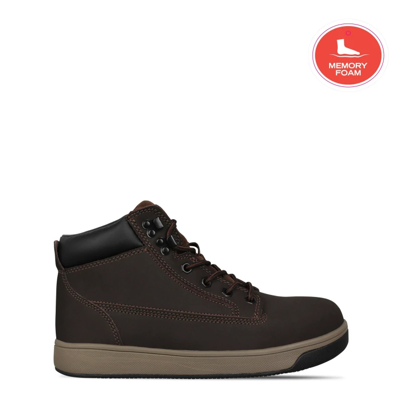 Image of Dunlop Nebraska Memory Foam Mens Safety Boots - Brown Brown 7