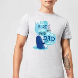 Elf Bye Buddy Mens Christmas T-Shirt - Grey - XL