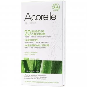 image of Acorelle Ready to Use Aloe Vera and Beeswax Leg Strips 20 Strips