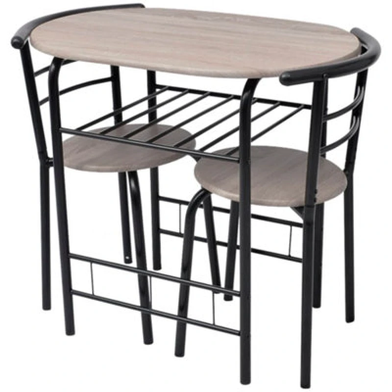 Image of Vidaxl Breakfast Bar Set Mdf Black