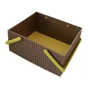 image of Omnioffre Stacking Storage Box Large Brown