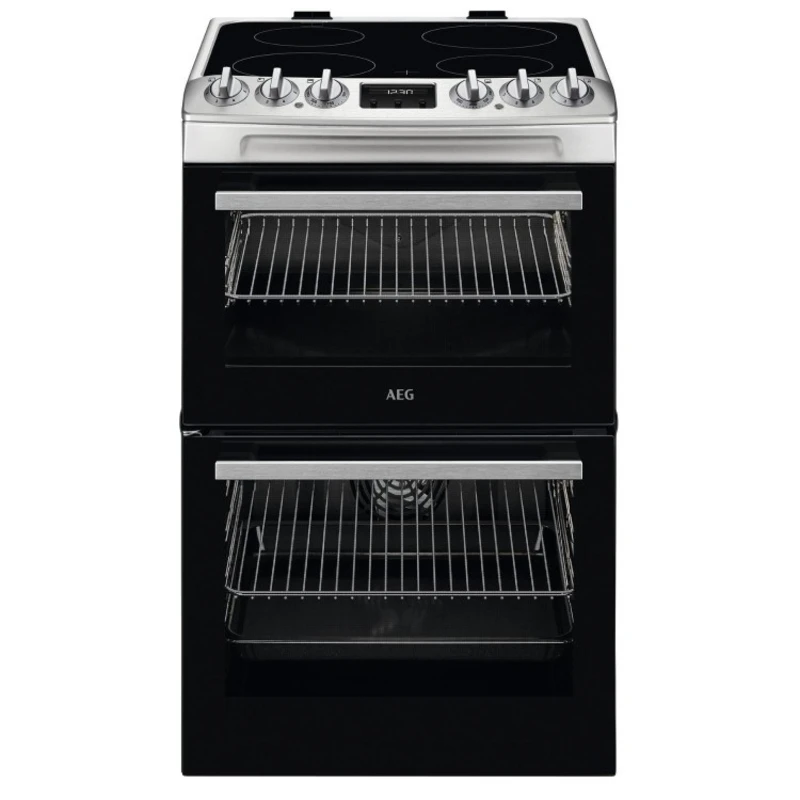 image of AEG 55cm Electric Cooker - Stainless Steel 948904366 Stainless steel