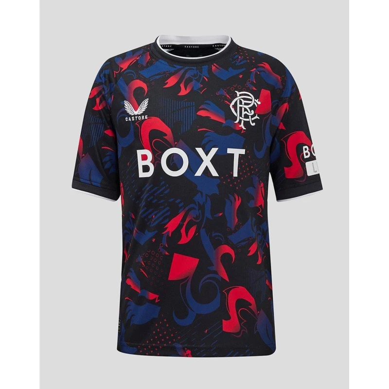 Image of Castore Rangers Third Shirt 2024 2025 Juniors - Black 7 - 8 Years