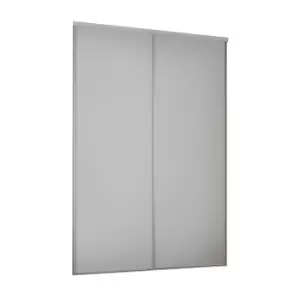 Image of Classic 2 Door Sliding Wardrobe Kit Dove Grey Panel (W)1185 x (H)2260mm