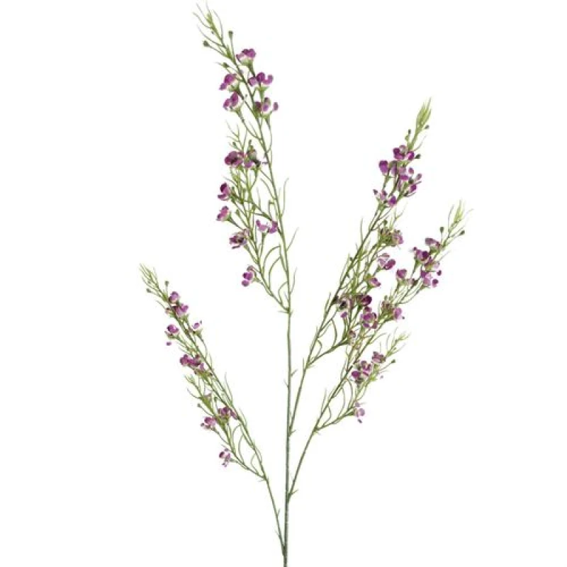 Image of Leaf 100cm Artificial Foliage with Small Flowers - Purple
