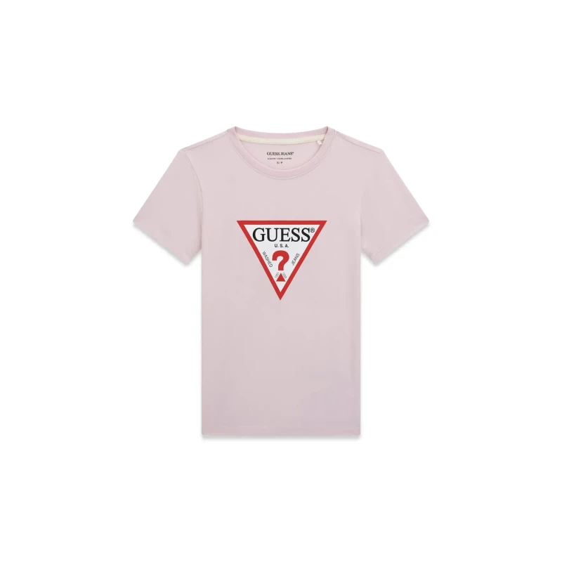Image of Guess Womens T-Shirt Guess Slim Iconic Violet Female S