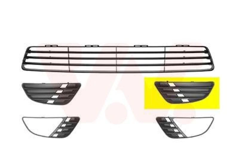 Image of VAN WEZEL Bumper grill VAN WEZEL 1805591