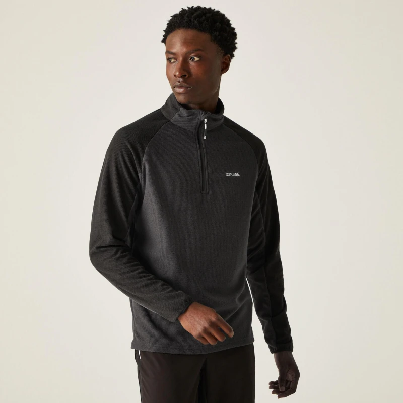 Image of Regatta Elson II Lightweight Fleece Top Ash/Black L