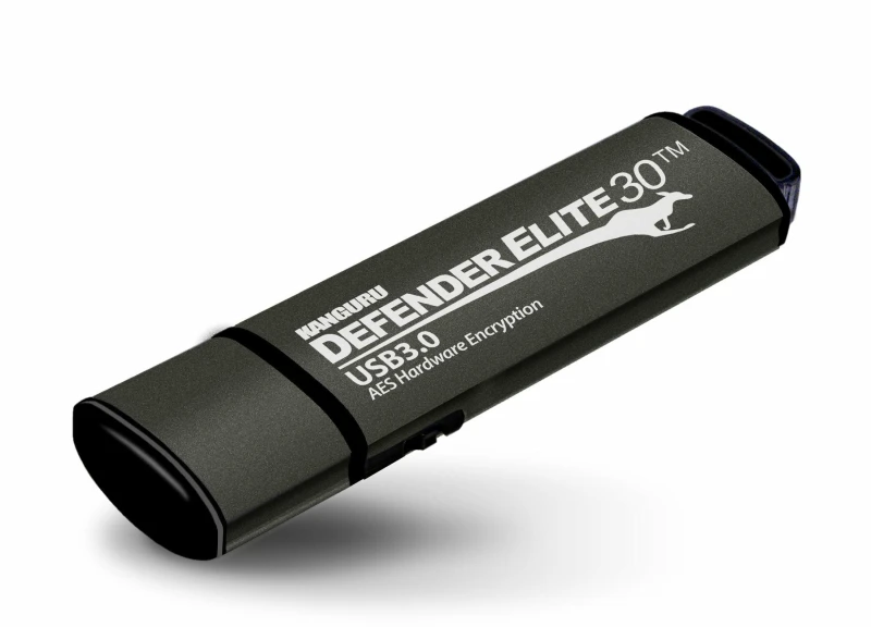 Image of iStorage iStorage Kanguru Defender Elite30 USB 3.0 256GB| Secure Flash Drive FIPS 197 Certified, 256-bit AES Hardware encryption (XTS Mode) TAA C