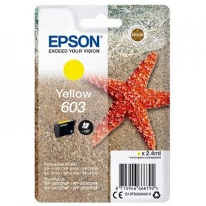 Image of Epson Starfish 603 Yellow Ink Cartridge