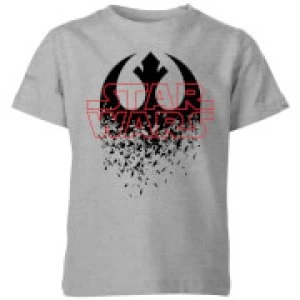 Image of Star Wars Shattered Emblem Kids T-Shirt - Grey - 11-12 Years