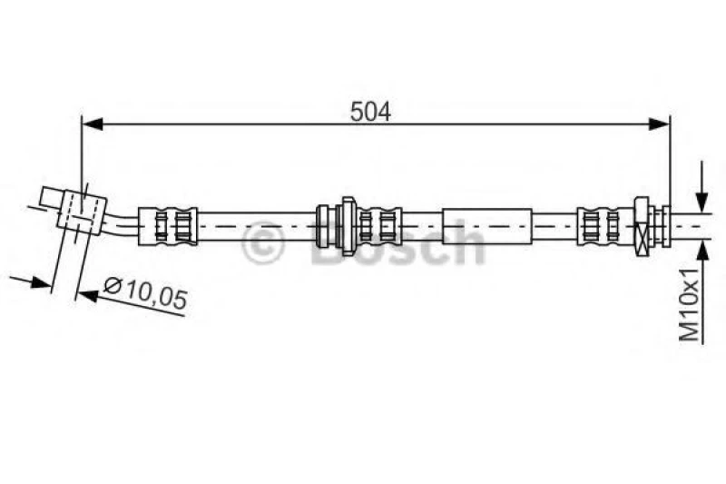 Image of Bosch 1 987 476 996 Brake Hose Brake Hose (83)