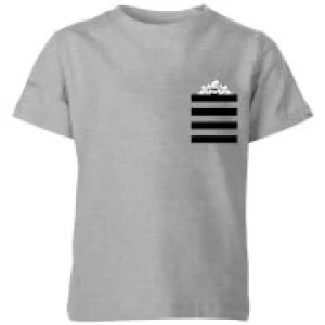 Image of Looney Tunes Taz Stripes Pocket Print Kids T-Shirt - Grey - 11-12 Years