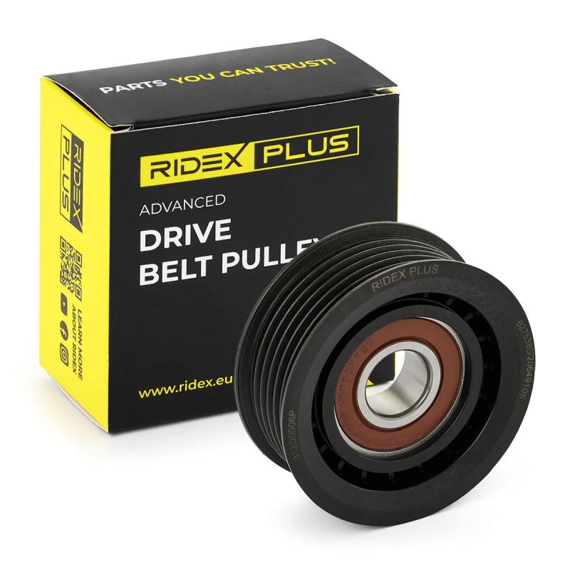 Image of RIDEX PLUS Deflection / guide pulley, V-ribbed belt RIDEX PLUS 312D0006P