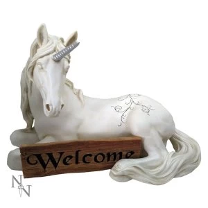Image of Unicorns Welcome Figurine