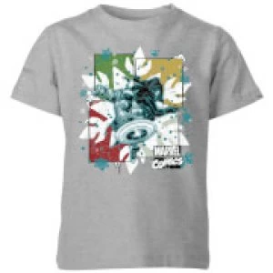 Image of Marvel Black Widow Captain America Kids Christmas T-Shirt - Grey - 11-12 Years