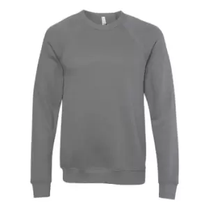 image of Bella + Canvas Unisex Adult Fleece Raglan Sweatshirt (L) (Carbon Grey Heather)