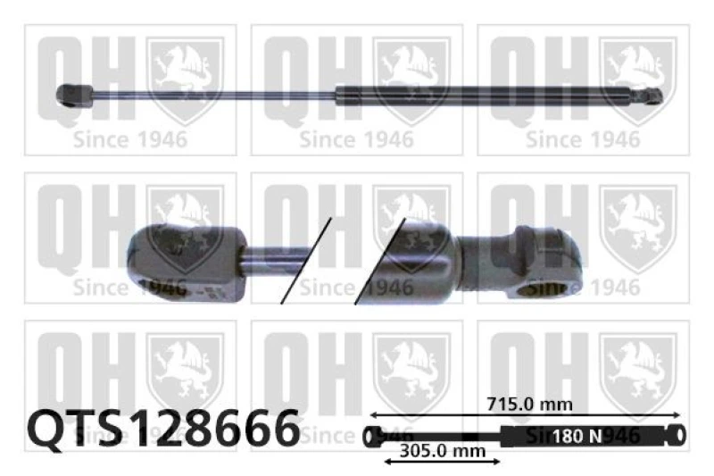 Image of QUINTON HAZELL Bonnet strut QUINTON HAZELL QTS128666