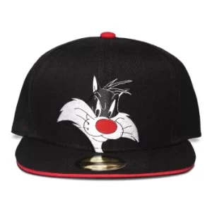 Image of WARNER BROS Space Jam: A New Legacy Sylvester the Cat Snapback Baseball Cap, Unisex, Black/Red (SB373603SPC)