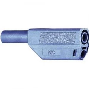 Image of Straight blade safety plug Plug straight Pin diameter 4mm Blue