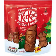 image of Nestle Kit Kat Festive Friends Chocolate Pouch 220g