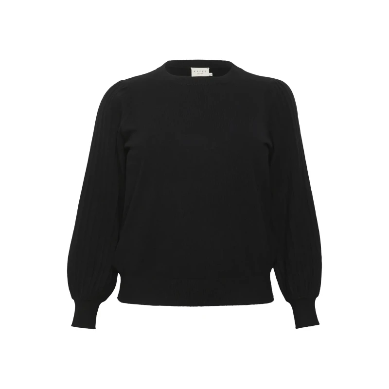 Image of KAFFE Curve Womens knitted sweater KAFFE Curve Loni Noir Female S